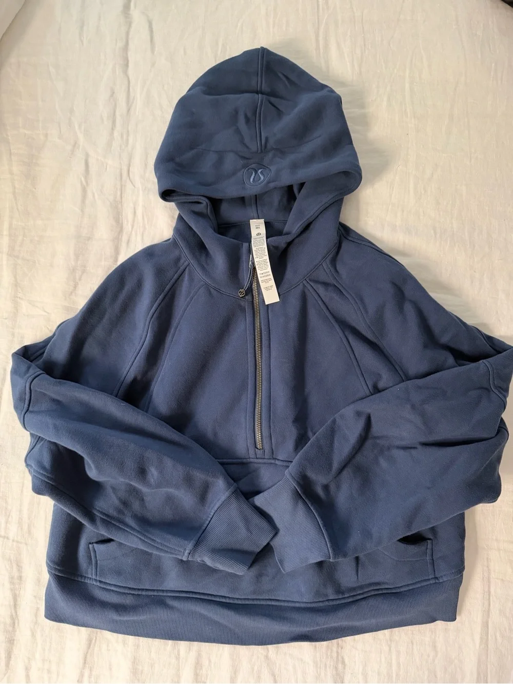 Scuba oversized half zip hoodie